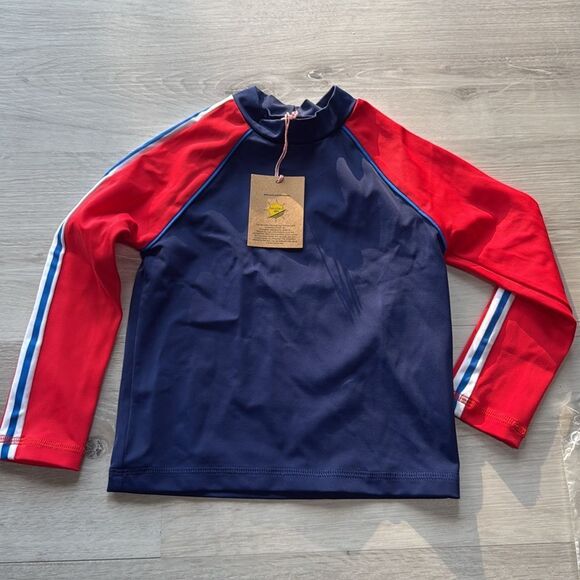 Boden Colour Block Rash‎ Vest Top Boys Size 2-3Y Blue/Red/White NWT in packaging - Picture 4 of 5